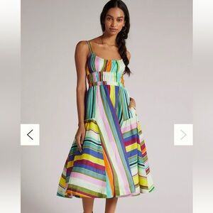 Hope For Flowers Striped Midi Dress Size Small